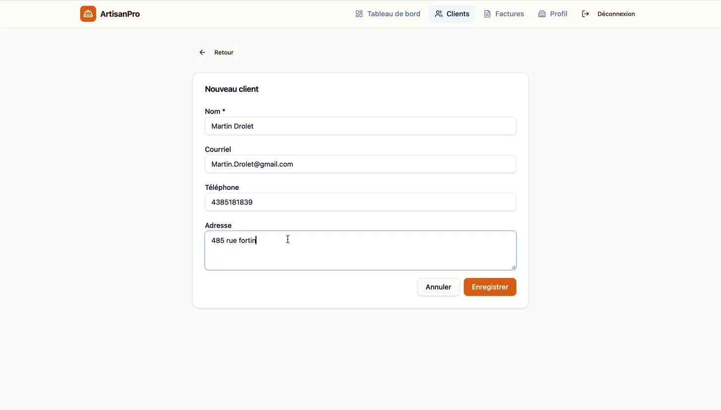 Créez votre client